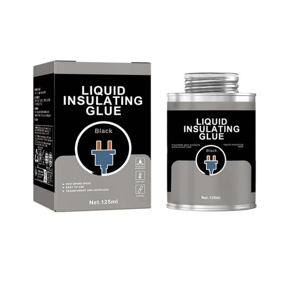 Liquid Electrical Tape Waterproof Black, Liquid Electrical Tape Liquid Insulating Glue, Liquid Wires Insulation QuicksDry Electrical Adhesive Glue Replaces Insulating Tape&Wires Glue, 125ml