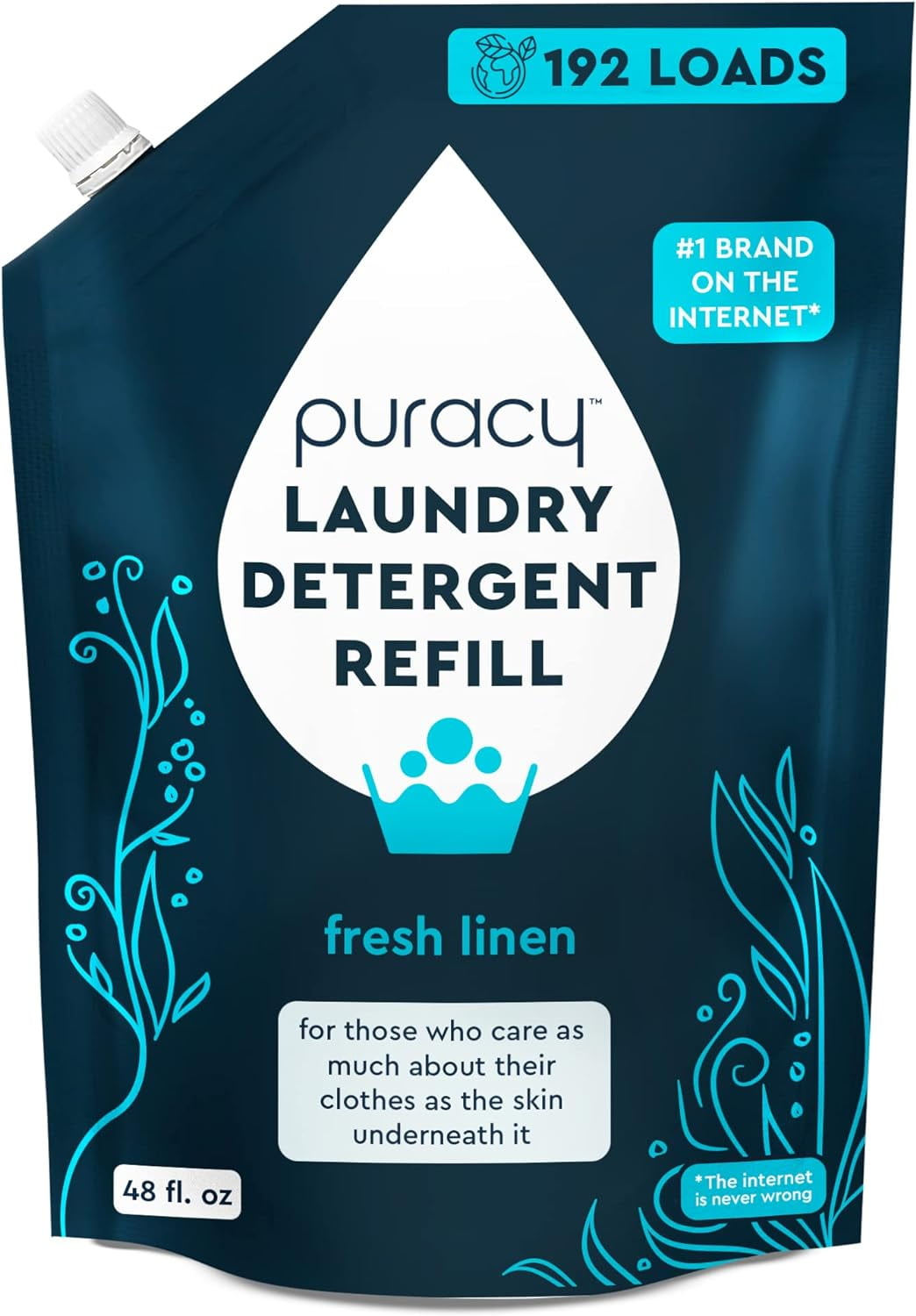 Liquid Enzyme Laundry Detergent Refill1,4 Dioxane Free, Natural, ScentFree Gentle Laundry
