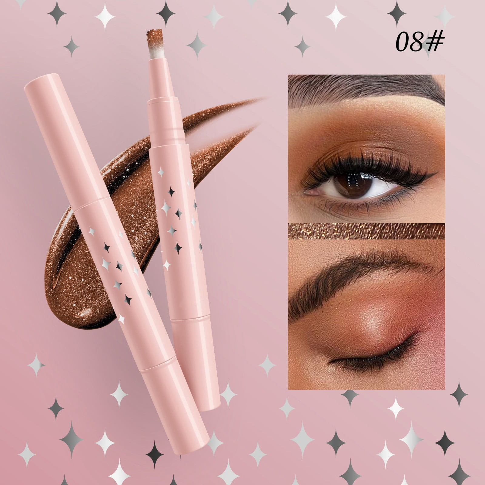 Liquid Eye Shadow With Brush Teardrop Light Sequin Silkworm Pen