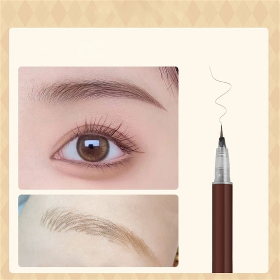 Liquid Eyebrow Pen Tattoo Tips Fine Sketch Microblade Pen for Eyebrows Long Lasting Natural Brows Looking, 1ml, Waterproof, Smudge-Proof, Microblading Effect, 101# Brown, Women, Daily Use 1PC*1