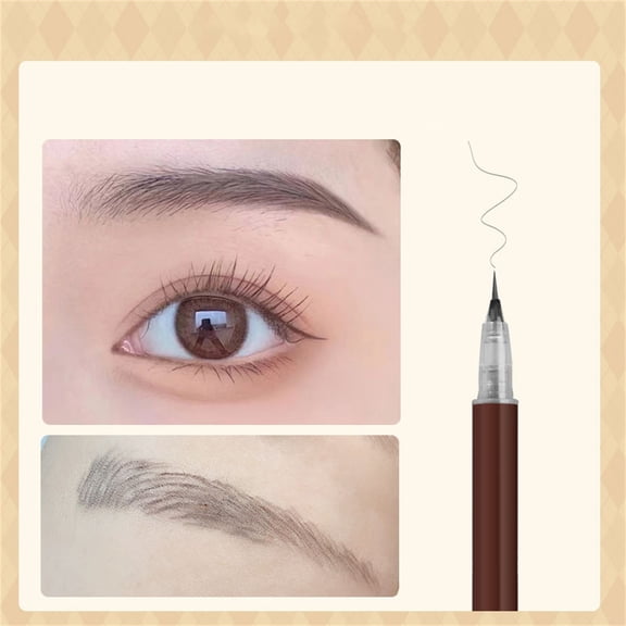 Liquid Eyebrow Pen Tattoo Tips Fine Sketch Microblade Pen for Eyebrows Long Lasting Natural Brows Looking, 1ml, Waterproof, Smudge-Proof, Microblading Effect, 101# Brown, Women, Daily Use 1PC*1