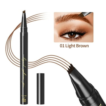 Liquid Eyebrow Pen with 4 Fork Shaped Tip Light Brown（01）