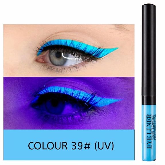 Liquid Eyeliner Durable 12 Color Eye Shadow Eyeliner Rainbow Colorful Neon Eyeliner Pencil Pigmented Waterproof Smudgeproof Long Lasting Gel Eye Liner Christmas Makeup Kit Back to Dorm for wedding