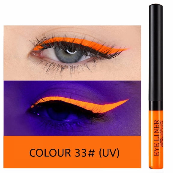 Liquid Eyeliner Durable 12 Color Eye Shadow Eyeliner Rainbow Colorful Neon Eyeliner Pencil Pigmented Waterproof Smudgeproof Long Lasting Gel Eye Liner Christmas Makeup Kit Back to Dorm for wedding
