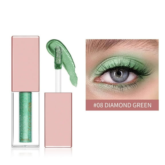 Liquid Eyeshadow Diamond Green Shimmer Glitter Eyeshadow Single Color Pearl Highlighter Long Lasting Makeup 3ml