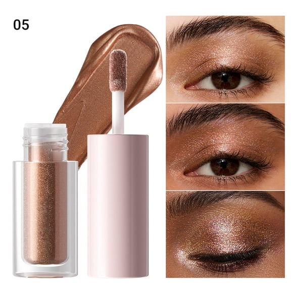 Liquid Eyeshadow - Metallic Pearl Shimmer Eye Color with Glide-On Application 2ml - Long-Wear Crease-Proof Eye Makeup for Daily Wear or Parties - Buildable Sheer to High-Shine Finish for Women