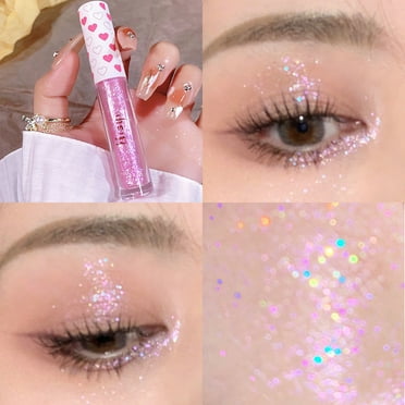 Liquid Eyeshadow Pearlescent Sequins, Brightening Glittery Silkworm Single Color Eyeshadow Liquid, Female Highlight Makeup JunSai Beauty & Care Clearance