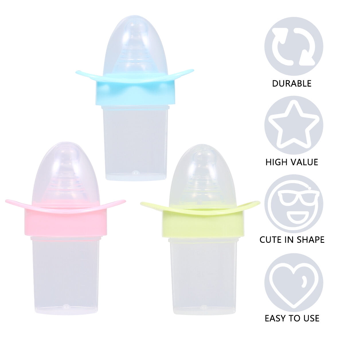 Liquid Feeder Dispenser 3PCS Medicine Feeder Pacifier Type Liquid Water