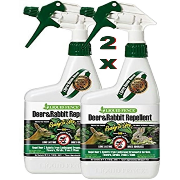 Liquid Fence 112 1 Quart Ready-to-Use Deer & Rabbit Repellent Pack of 2