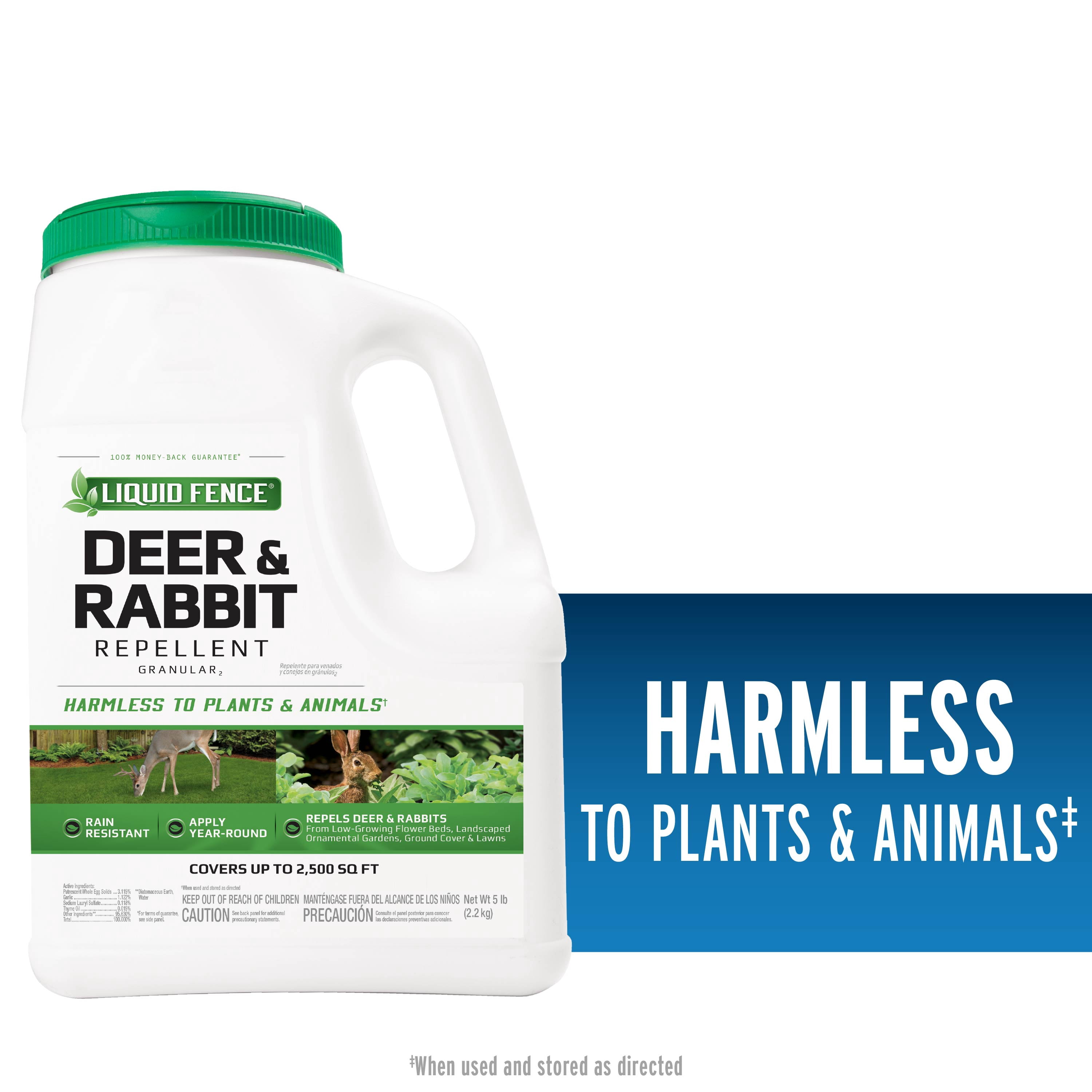 Liquid Fence Deer & Rabbit Repellent Granular, 5 Pounds - Walmart.com