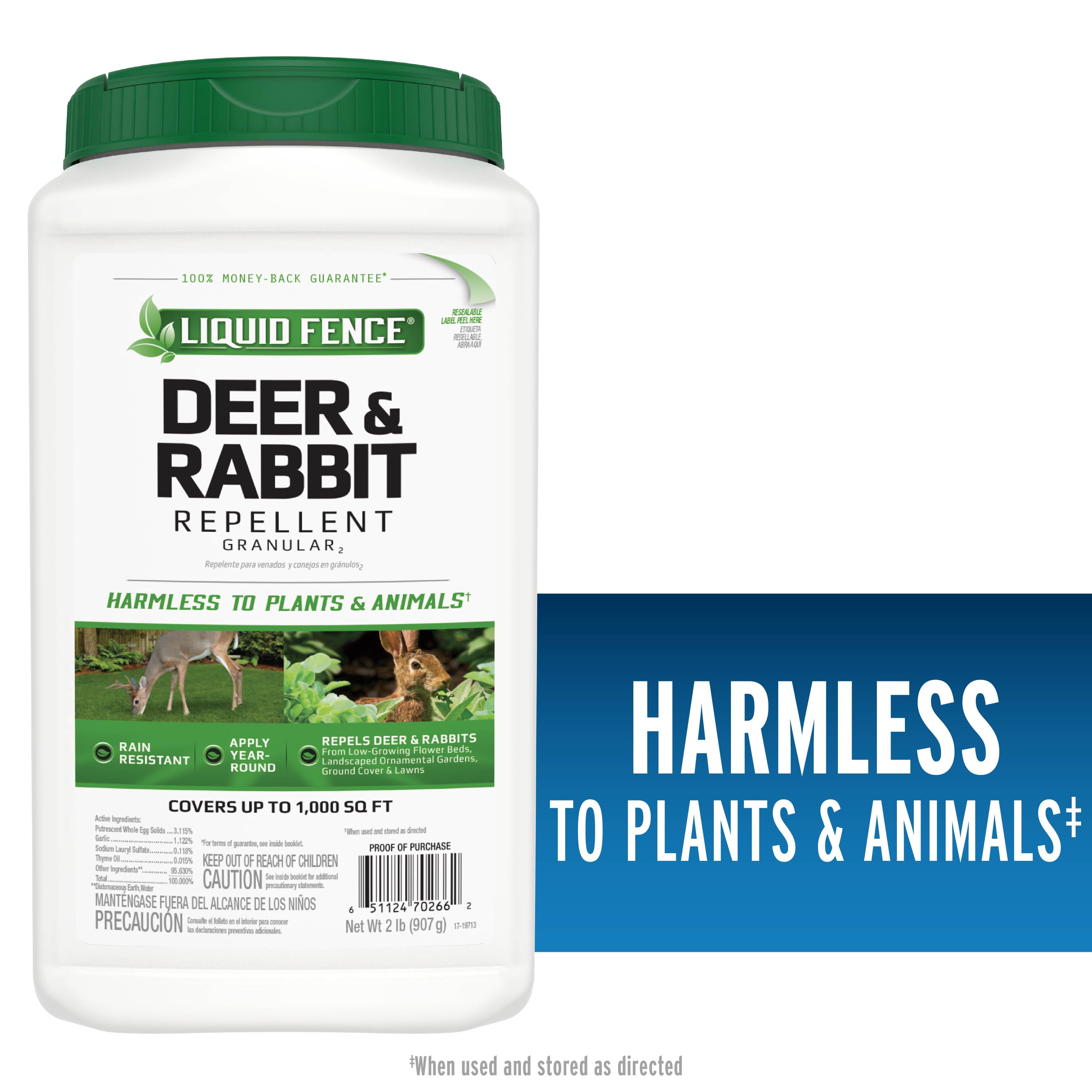 Liquid Fence Deer And Rabbit Repellent Granular, 2 Pounds