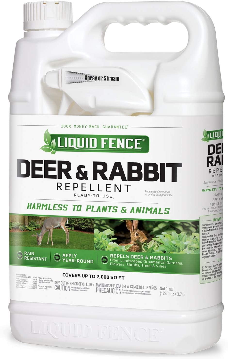 Liquid Fence Deer & Rabbit Repellent Ready-to-Use, 1-Gallon