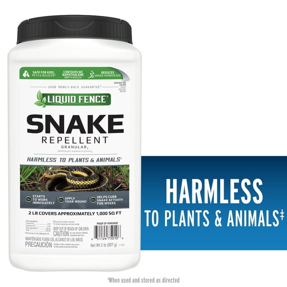 Liquid Fence Snake Repellent Granular, Naphthalene-Free Formula, 2 Pounds
