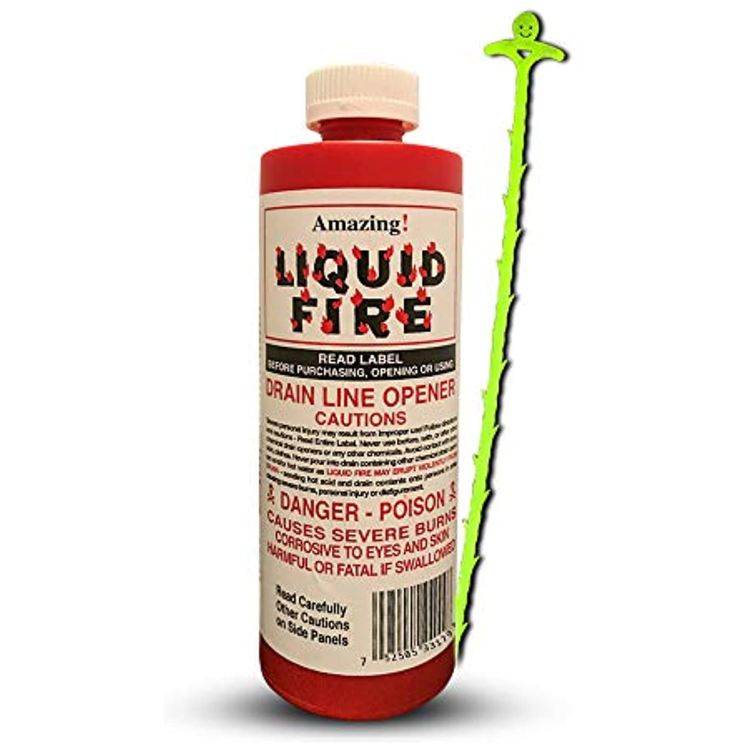 Liquid Fire Drain Opener with Centaurus AZ Drain Snake16oz