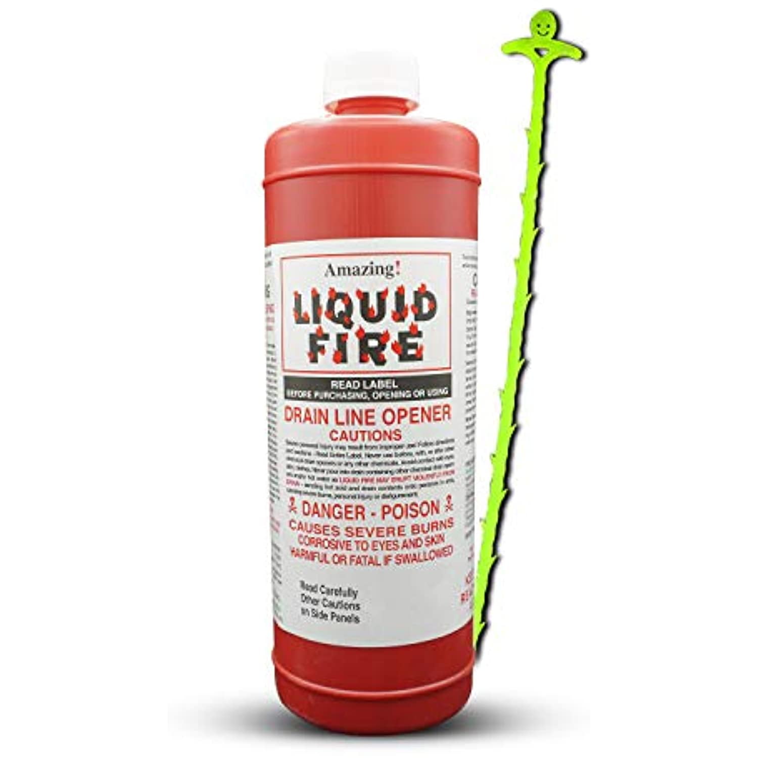 Liquid Fire Drain Opener with Centaurus AZ Drain Snake32oz 1Pack