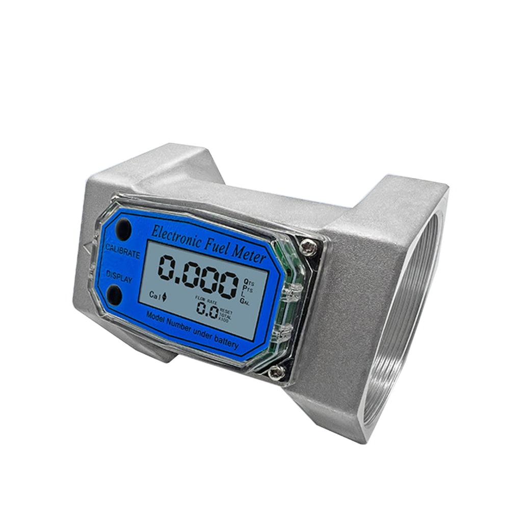 Liquid Flow Sensor Meter for Fuel Water 1in/2in/2.5in/3in Electronic Turbine Flow Meter Battery