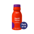 thumbnail image 1 of Liquid Focus, Nootropic Smart Drink with Powerful Antioxidants and Adaptogenic Herbs for Energy and Concentration, Energy Shot, 150mg Caffeine - Pack of 12, 1 of 6