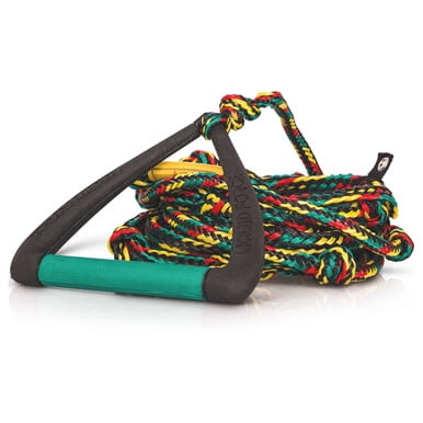 Liquid Force DLX Floating Surf Rope [Rasta] Wakesurf Rope & Handle