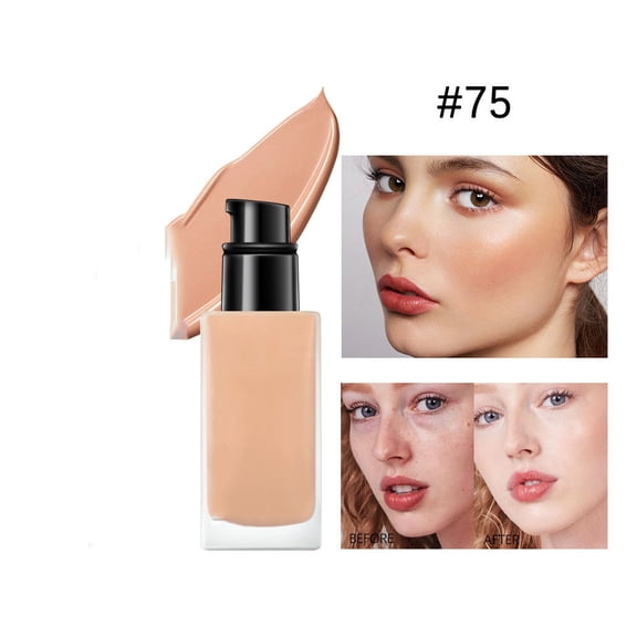 Liquid Foundation, High Coverage Hydrating Formula, Long-Lasting Natural Finish, For Redness, Blemishes & Daily Makeup, Lightweight Breathable Texture, Suitable For All Skin Types