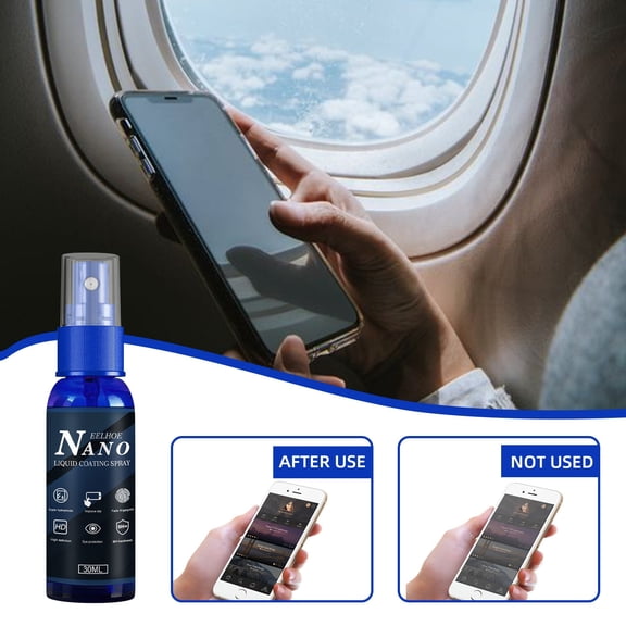 Liquid Glass Screen Protector, Wipe-On Scratch-Resistant And Shatterproof Nano-Protection, Suitable For All Smartphones, Tablets, Smartwatches, And Glasses.