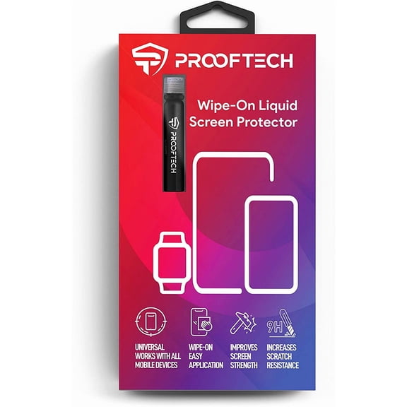 Liquid Glass Screen Protector for All Smartphones Tablets and Watches Wipe On Nano Protection for Up To 4 Devices - Bottle