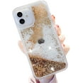 thumbnail image 1 of Liquid Glitter Case Compatible with iPhone 12 Pro Max, Hard Back Colorful Bling Quicksand Phone Case (Sequins Gold, iPhone 12 Pro Max), 1 of 6