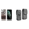 thumbnail image 1 of Liquid Glitter Case for iPhone 14 and Belt Holster Pouch - Leopard, 1 of 9
