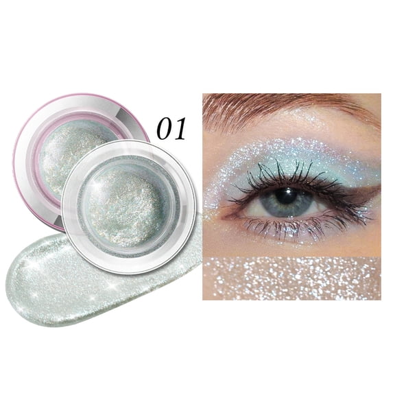 Liquid Glitter Eyeshadow, 7 Shade Multi-Use Shimmery Makeup, Long Lasting Waterproof Eyeshadow, Sparkly Liquid Eyeshadow for Eyes Lips Body, Quick Dry Formula