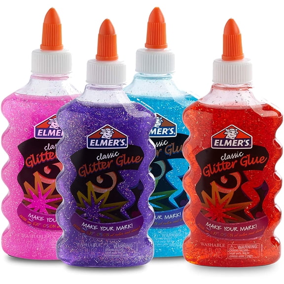 Liquid Glitter Glue, Washable, Gold, 6 Ounces, 4 Count