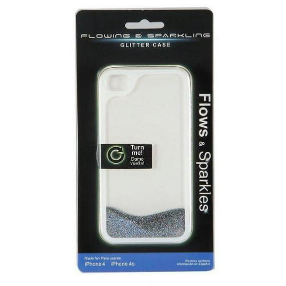 Liquid Glitter Protective Shell Case For Apple iPhone 4/4S, Silver