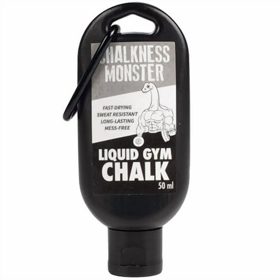 Liquid Gym Chalk - Mess-Free - Premium Sweat Resistant Long Lasting Grip Enhancer - Quick Dry Improved Hand Grip for Gymnastics, Rock Climbing, Powerlifting and More - Chalkness Monster 50 mL Bottle