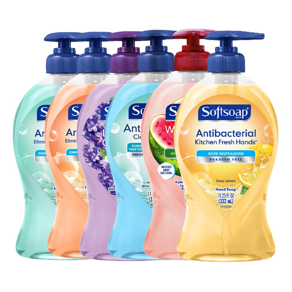 Liquid Hand Soap, 1 Pack Fresh Citrus, 1 Pack Crisp Clean, 1 Pack White