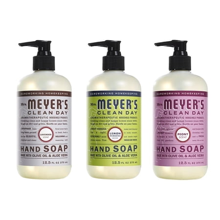 Liquid Hand Soap, 1 Pack Lavender, 1 Pack Lemon Verbena, 1 Pack Peony, 12.5 OZ each