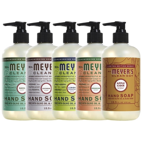 Liquid Hand Soap, Basil, Lavender, Lemon Verbena, Geranium, Apple Cider, 12.5 OZ
