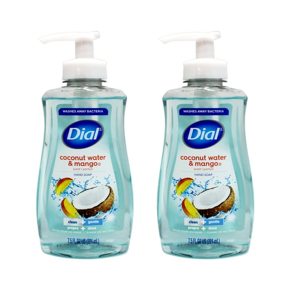 Dial Liquid Hand Soap Coconut Water & Mango, 7.5 FL OZ - 2 Pack