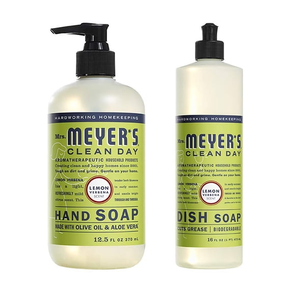 Liquid Hand Soap and Liquid Dish Soap Combo 1 Pack Liquid Hand Soap 12.5 Fl oz & 1 Pack Dish Soap 16 Fl oz, Lemon Verbena Scent