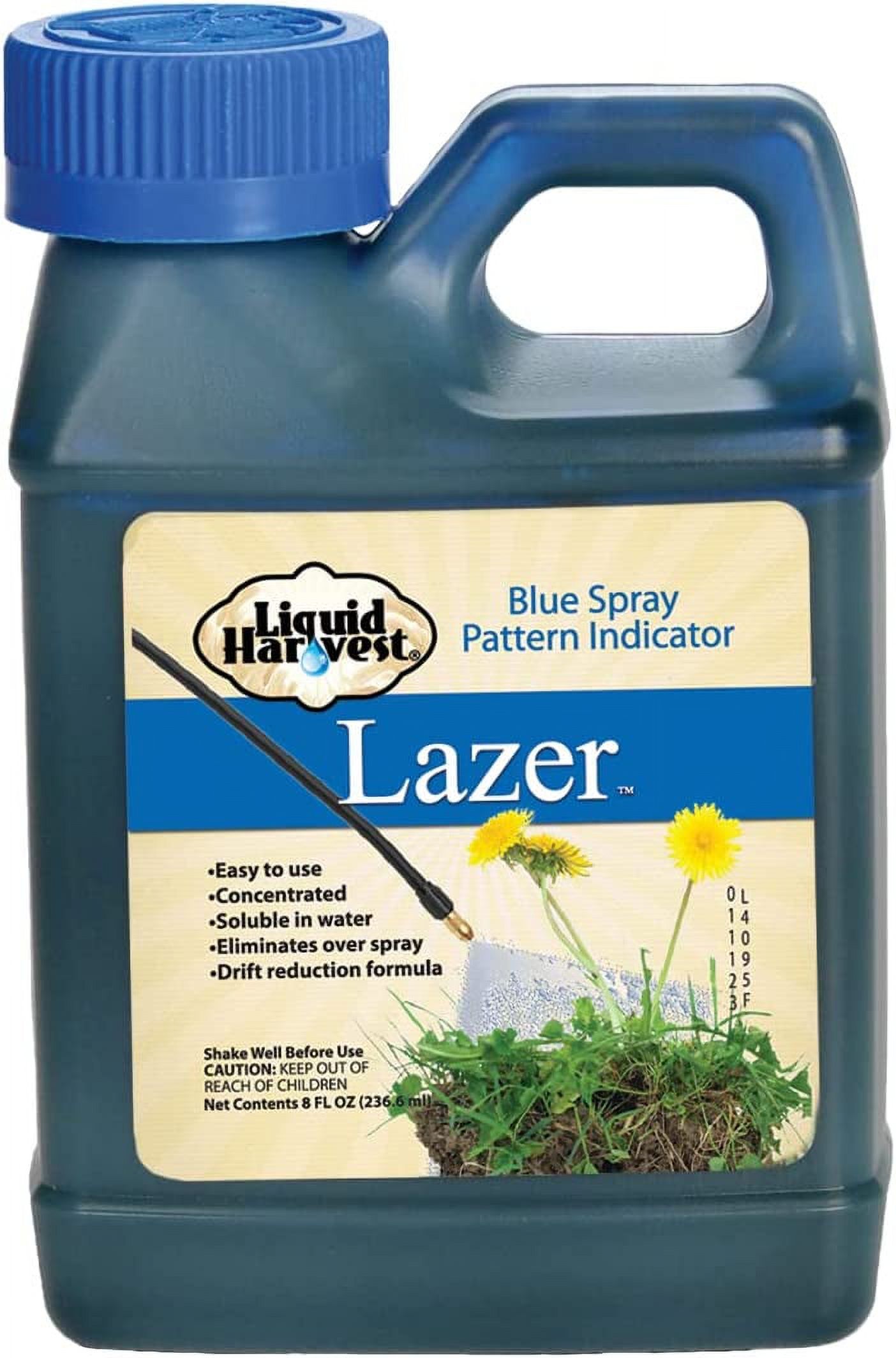 Liquid Harvest Lazer Blue Concentrated Spray Pattern Indicator 8 Ounces