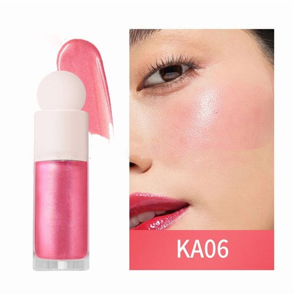 Liquid Highlighter, Highlighters Makeup for Long Lasting Shimmer Natural Glow, Waterproof Smooth Highlight Face Highlighters ,Silky Natural Glow Makeup Sparkly Highlighters for Face (KA06)