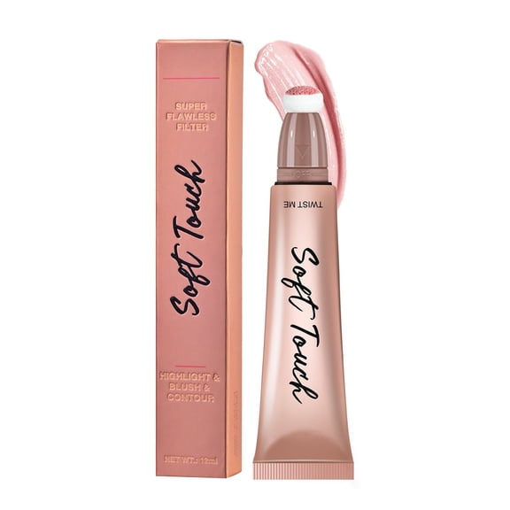 Liquid Highlighter Makeup Wand Creamy Highlighter Stick for Luminous Glow, Buildable Dewy Finish, Waterproof Long Lasting Formula, Vegan Cruelty-Free, 12ml