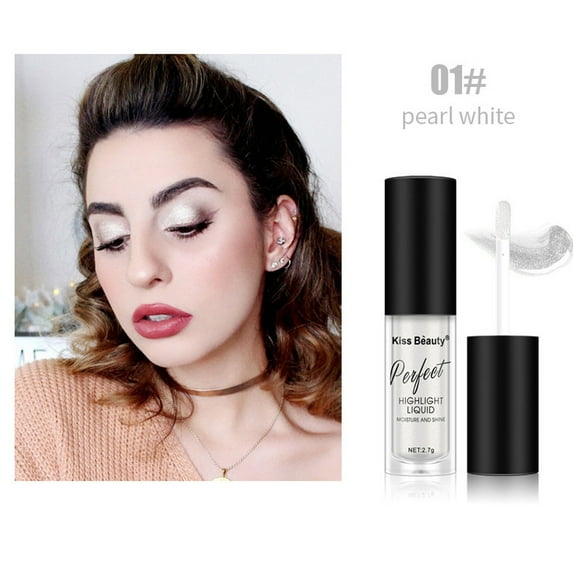 Liquid Highlighting Makeup, Blush Lipstick Eyeshadow Highlighter, Brighten Face Three Dimensional Shimmering Makeup Liquid 3.5ml