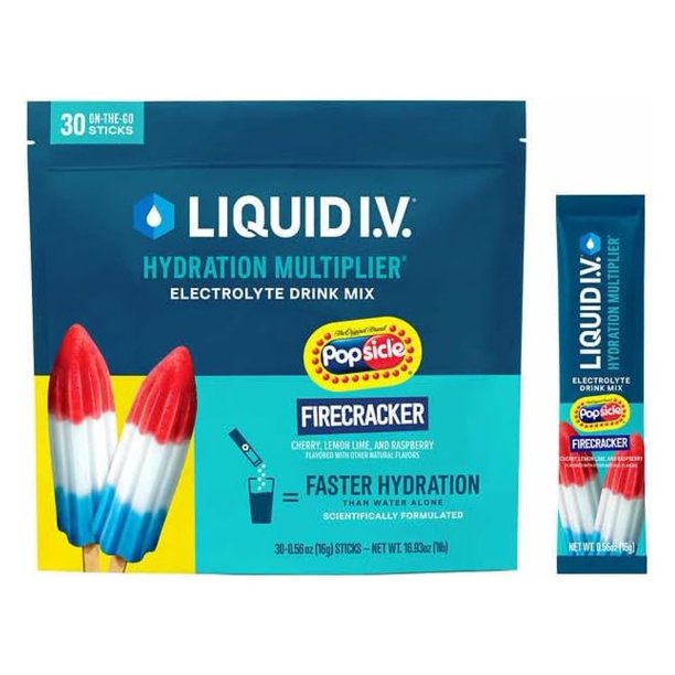 Liquid Hydration Multiplier Popsicle Firecracker, Electrolyte Powder