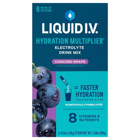 Liquid I.V.® Concord Grape Hydration Multiplier® Powdered Electrolyte Drink Mix, 6 Count Packets