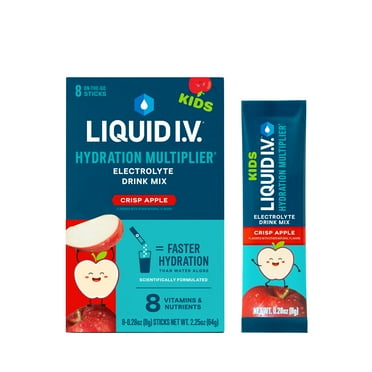 Liquid I.V.® Crisp Apple Hydration Multiplier® for Kids Powdered Electrolyte Drink Mix, 8 Count Packets