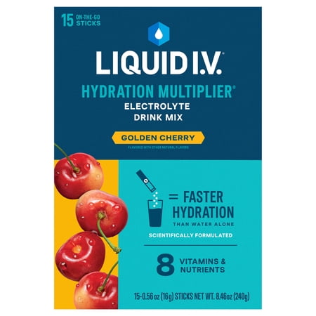 Liquid I.V.Â® Golden Cherry Hydration MultiplierÂ® Powdered Electrolyte Drink Mix, 15 Count Packets