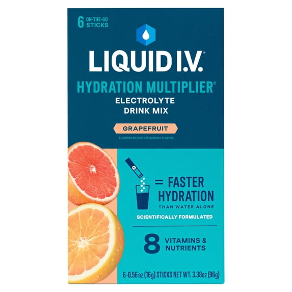 Liquid I.V.® Grapefruit Hydration Multiplier® Powdered Electrolyte Drink Mix, 6 Count Packets