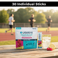 thumbnail image 1 of Liquid I.V. Hydration Multiplier, 30 Individual Serving Stick Packs in Resealable Pouch, Sugar Free, Raspberry Lemonade, 1 of 6