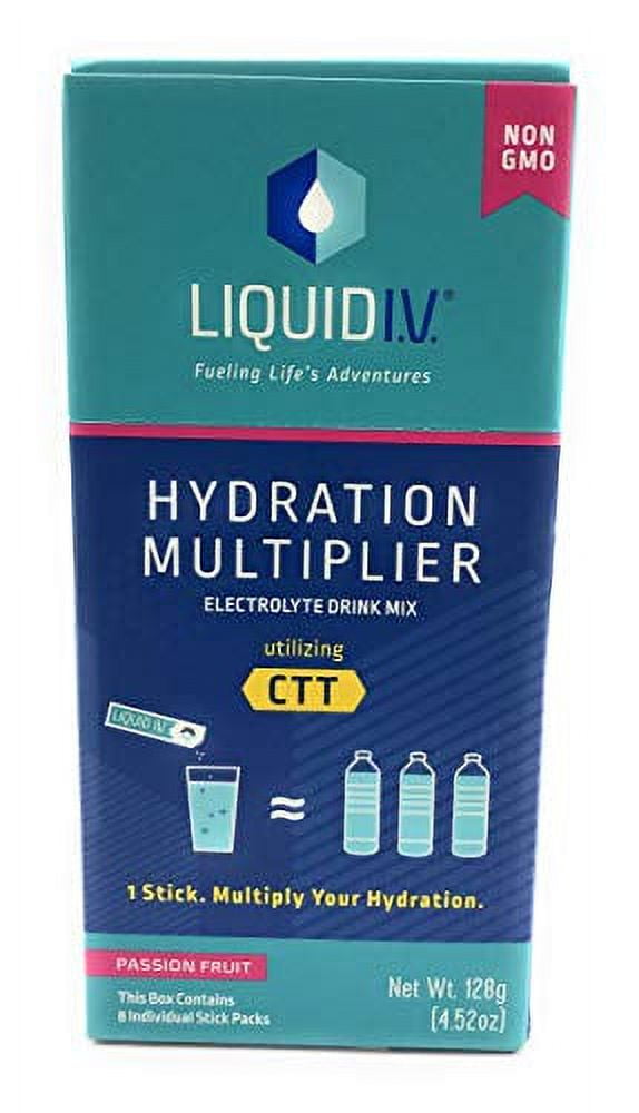 Liquid I.V. Hydration Multiplier 8ct Display Caddy Passion Fruit