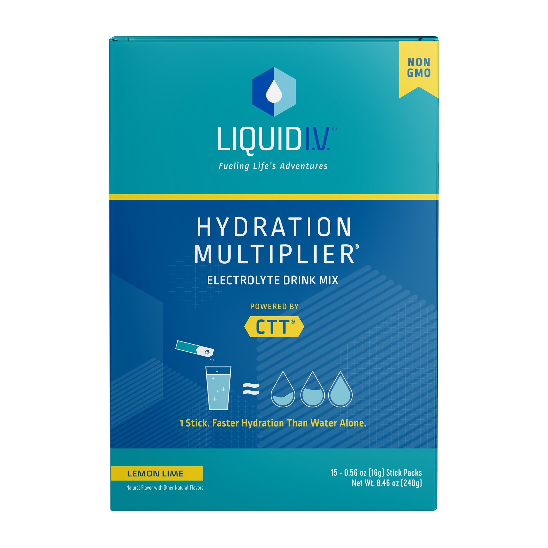 Liquid I.V. Hydration Multiplier Electrolyte Powder Packet Drink Mix,  Strawberry, 15 Ct