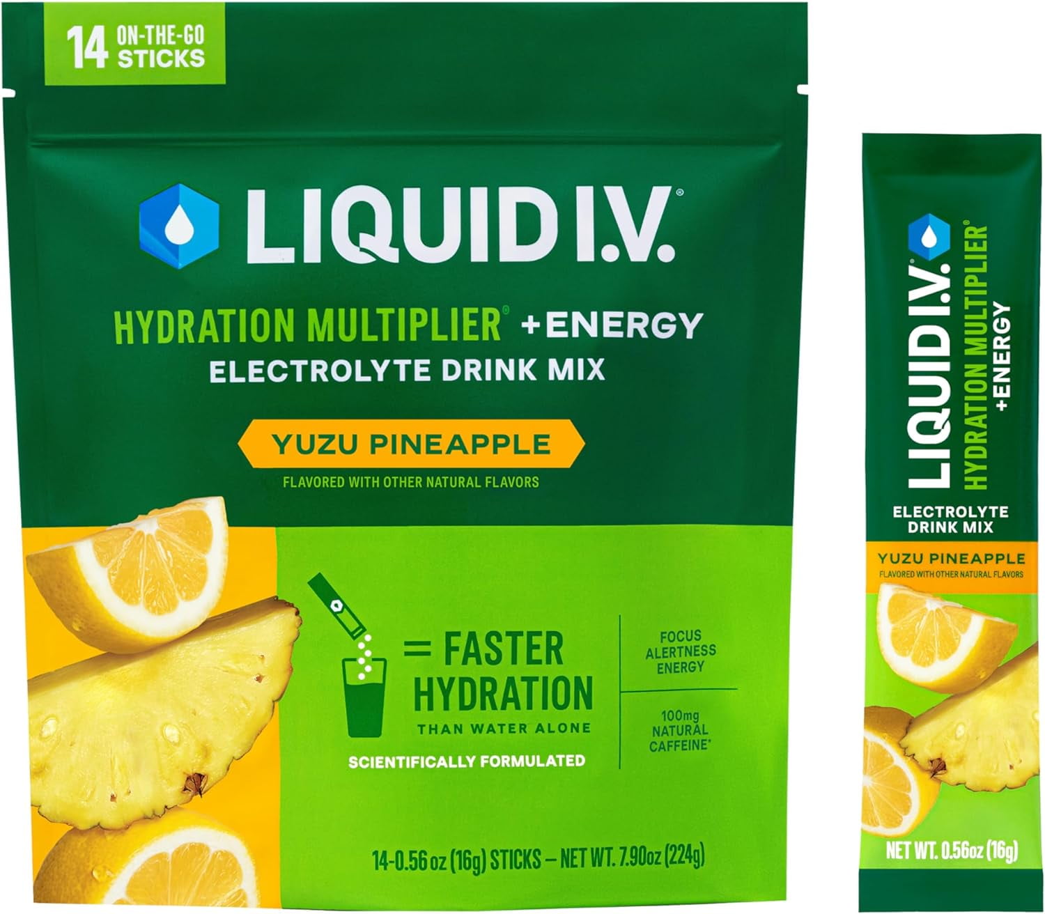 Liquid I.V.® Hydration Multiplier® +Energy Yuzu Pineapple Hydration