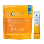 Liquid I.V.(R) Hydration Multiplier +Immune Support - Tangerine | Electrolyte Powder Drink Mix | 1 Pack (14 Servings)